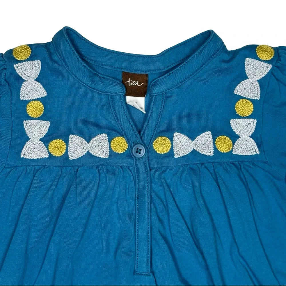 Tea Collection Embroidered Henley Dress‎